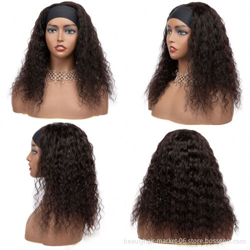 Bodywave headband wig synthetic headband wig fiber box hair headband wig